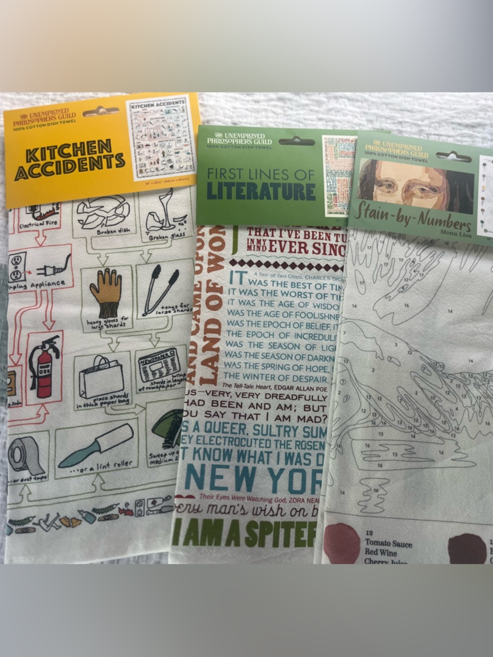 The unemployed philosophers guild 100% cotton dish towel